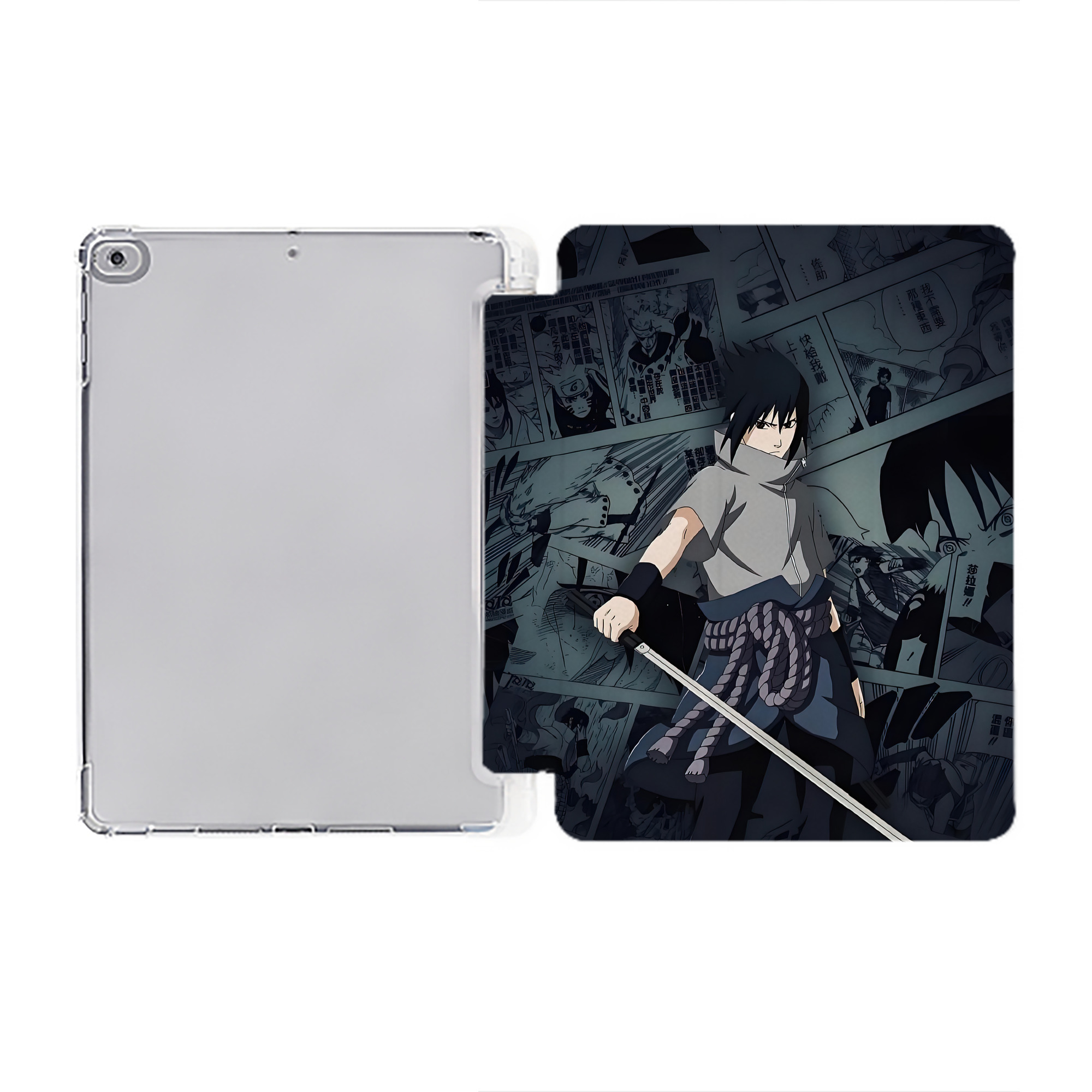 （画像用） NARUTO -ナルト- NARUTO -ナルト- 疾風伝 IPad ケース ペン収納付き 三つ折りスタンド PUレザー×シリコン 対応機種9.5/10.5/10.9インチ